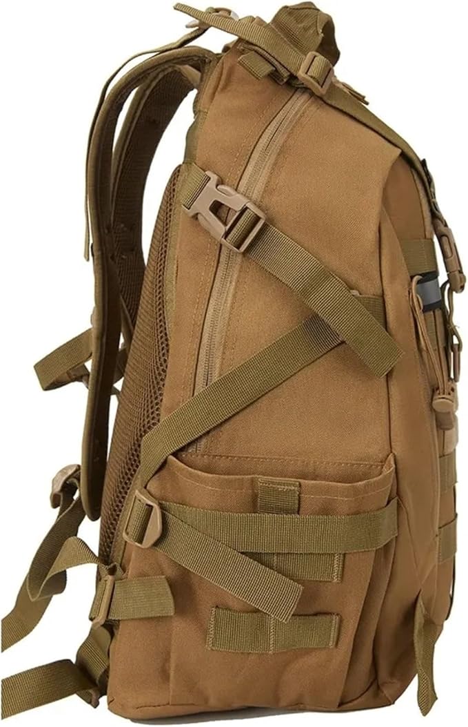40L Camping Hiking Backpacks Tactical Backpack for Men/women Reflective Outdoor Climbing Rucksack Bag Survival Travel Bags(Black)
