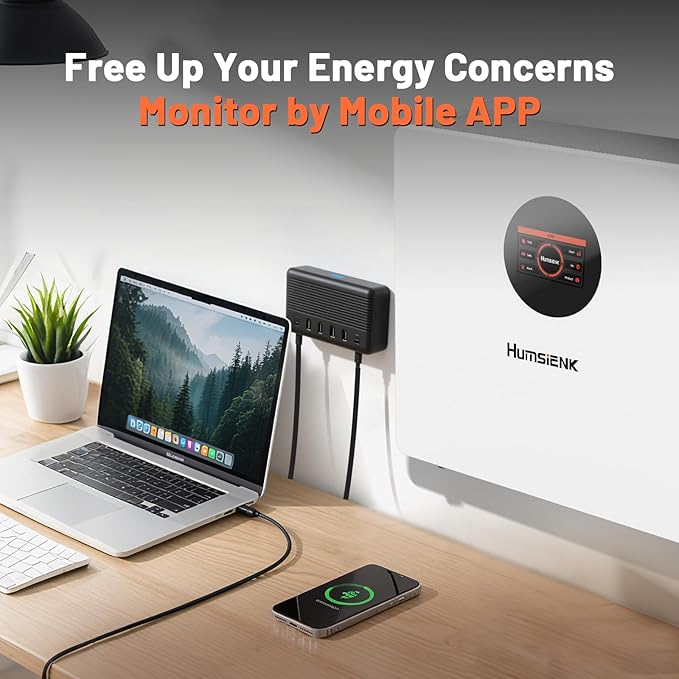 48V 100Ah LiFePO4 Lithium Battery Bluetooth with Active Balancing &amp Wall-Mounted 5.12kWh 100A BMS &amp LCD Monitor Grade A Cells 6000+ Cycles &amp 10-Year Lifespan for Home Energy Storage S