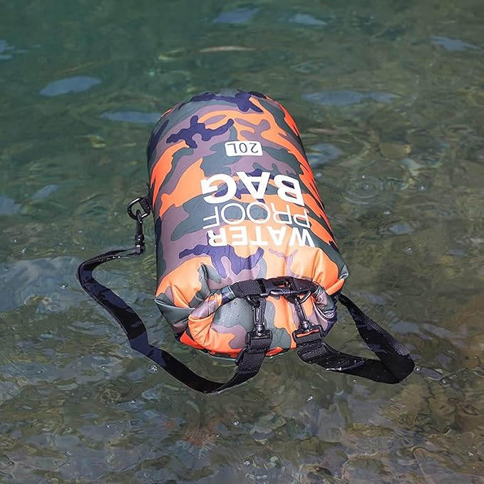 Waterproof Bag Set Floating Waterproof Drying Bag 20L Portable Lightweight Roll-top Drying Bag for Camping/Swimming (Color : Blue)