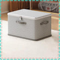 Foldable Storage Boxes Organizers for Clothes Stackable Fabric Storage Bins Bag with Zipperfor Comforter/Blanket/Clothes Washable(Gray26L)