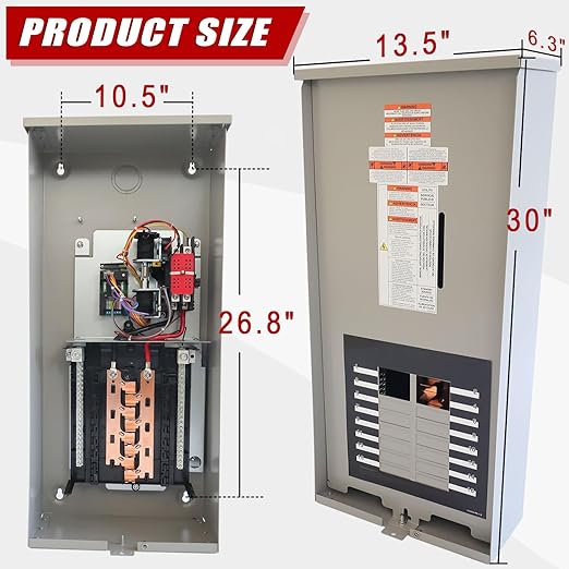 100 Amp Automatic Transfer Switch Replacement for Generac RXG16EZA3 for Indoor and Outdoor Use 16-Circuit NEMA 3R Aluminum Enclosure