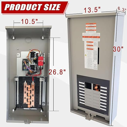 100 Amp Automatic Transfer Switch Replacement for Generac RXG16EZA3 for Indoor and Outdoor Use 16-Circuit NEMA 3R Aluminum Enclosure