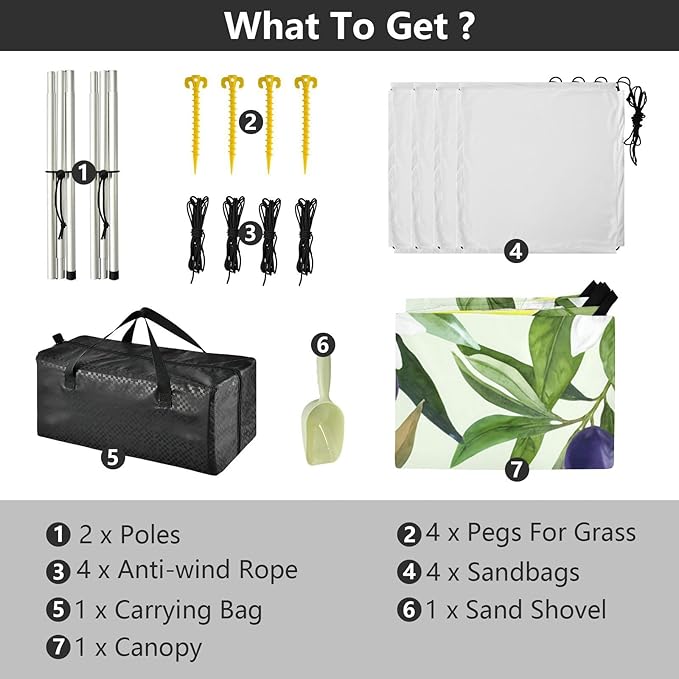 Beach Canopy with Windproof Ropes &amp Sandbags Beach Tent Sun Shade Sun Shelter for Camping Trips Fishing Backyard Fun or Picnics Lemon