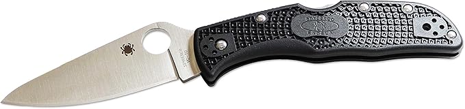 Spyderco Endela Lightweight Knife with 3.41 VG-10 Stainless Steel Blade and Durable FRN Handle - PlainEdge - C243PBK