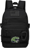 Kids Tactical Backpack Army Molle Bookbag Military Boys Backpack for School Outdoor Camping (Includes 2 Patches +1 Carabiner) Black