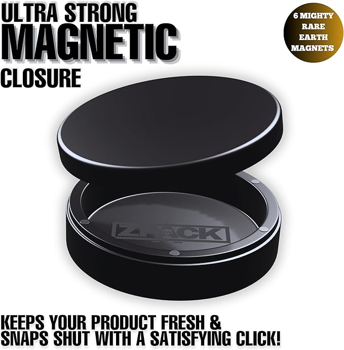 ZPACK Metal Can | Metal Pouch Can | Signature Series | Premium Aircraft-Grade Aluminum Container with Magnetic Closure | Slim EDC Pocket Tin | Carved Engraved Design | Gift for Him (Gunmetal)