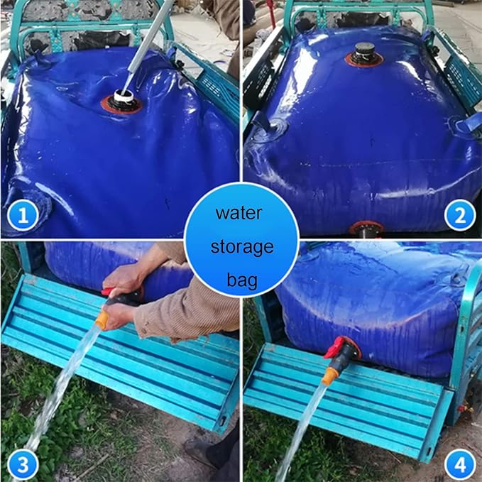EMENAR High Capacity Outdoor Water BladderLarge-Capacity Foldable Water ContainerRVCamping Accessories Summer Solar Shower Bag WMEIE (Color : Blue Size : 1X1X0.5m(500L))