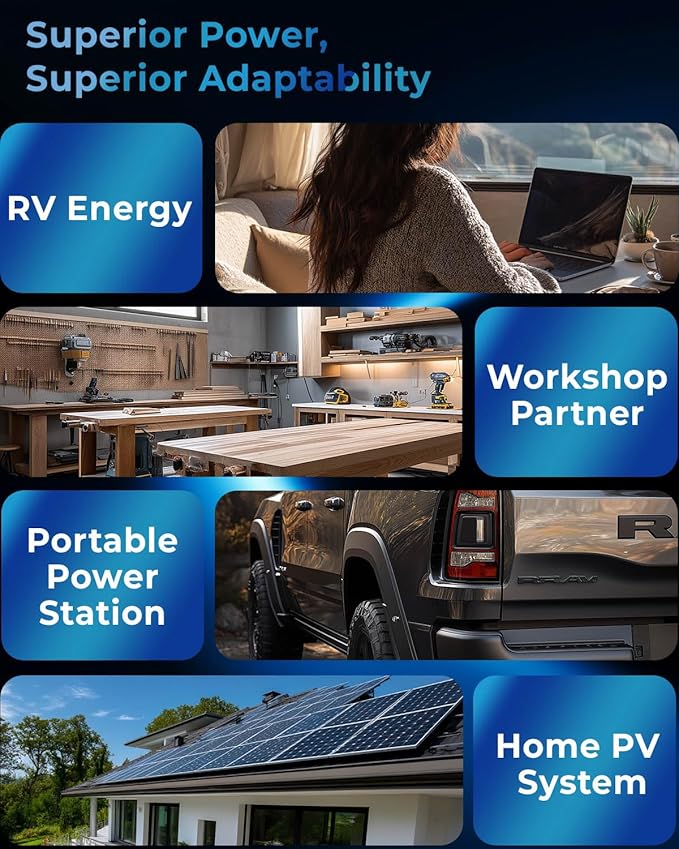 2000 Watt Pure Sine Wave Inverter DC 12V to 120V AC Power Inverter for Vehicle RV Truck Off-Grid Car Power Inverter with 4 AC Outlet 5V/3.1A USB Remote Control Surge 4000W