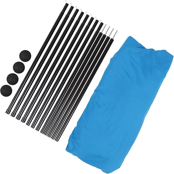 Pomya Tall Beach Sun Shelter UPF50+ Stability Extraction of The Outdoor Window for Camp for Camp Spacious and Versatile for Family Blue Polyester Iron Gatherings (Blue)