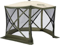 CLAM Pop Up Screen Tent Outdoor Camping Gazebo Canopy Venture 9' Green/Tan