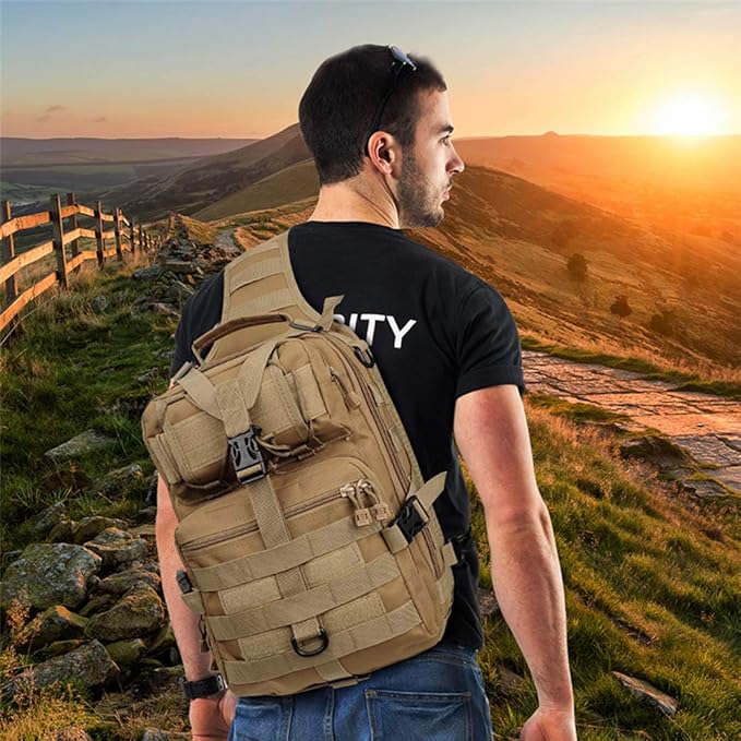hopopower Tactical Sling Bag Sport Bag Military Rover Shoulder Backpack EDC Assault Range Bag Chest Pack Handbag Waterproof