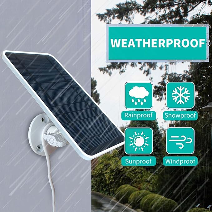 DIANMU Solar Panel Charger for Arlo Pro 5S 2K Pro 4 Pro 3 Ultra 2 Ultra 2 XL Pro 4 XL Go 2 - with 13FT Magnetic Cable 360° Adjustable Aluminum Alloy Mount (Not for Pro/Pro2/Essential) - 3 Pack