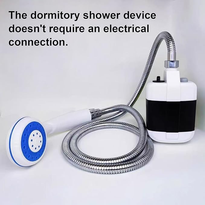 Portable Camping Shower Rechargeable Electric Shower Outdoor Shower Head Sprayer Set for Camping Hiking TravelingRV A