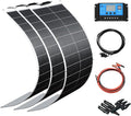 XINPUGUANG 100W Flexible Solar Panels 300w 12V Solar System Kit Monocrystalline Cell Module 30A Controller for Off Grid Solar Battery Charge for RV Boat Trailer Cabin(300W)