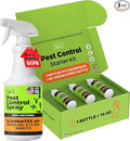 Nature's Dome Pest Killer Starter Kit Makes 48 Oz (3 Concentrate Vials + 1 Reusable Sprayer) Plant-Based Ant Roach Spider &amp Fly Killer Spray | Indoor/Outdoor Child &amp Pet Safe Essential Oil