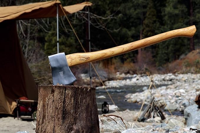 1844 Helko Werk Germany Classic Tasmania Competition Axe - Made in Germany Timber Sporting Wood Chopping Racing for Timber Sport - Head 4lbs Handle 31in (Tasmania) #10498
