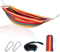Cotton Hammock with Spreader BarPortable Camping Hammock with Travel BagTree Straps KitPerfect for GardenPatio and Backyard