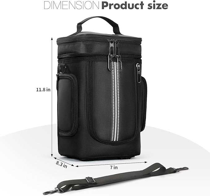 Travel Bag Compatible with Anker SOLIX C300 Padded Soft Case with Adjustable Shoulder Strap &amp Multi-Pocket Design Protective Storage Bag for Camping &amp Travel Charging Accessories