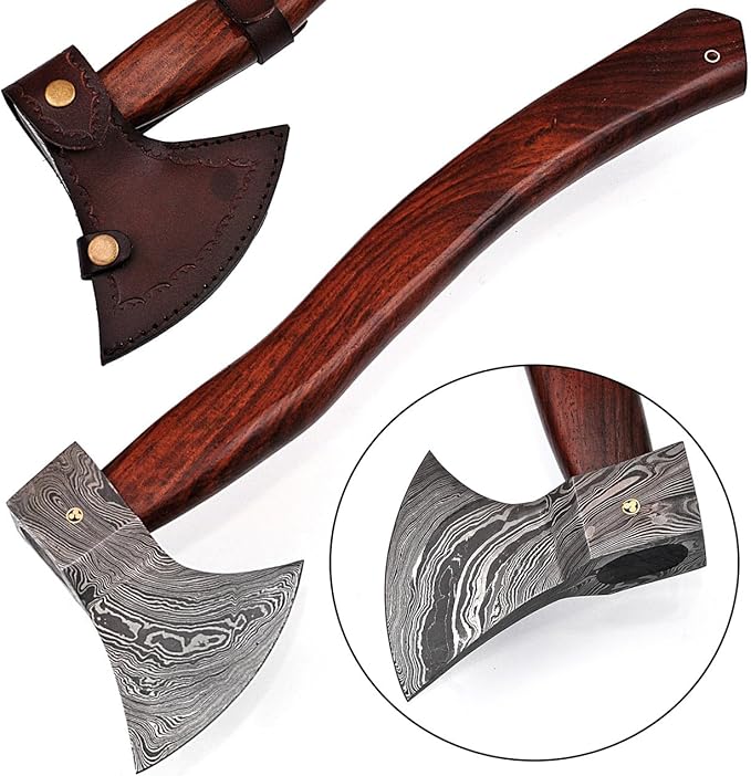 Armory Replicas Icelander’s Saga Functional Damascus Steel Outdoor Axe