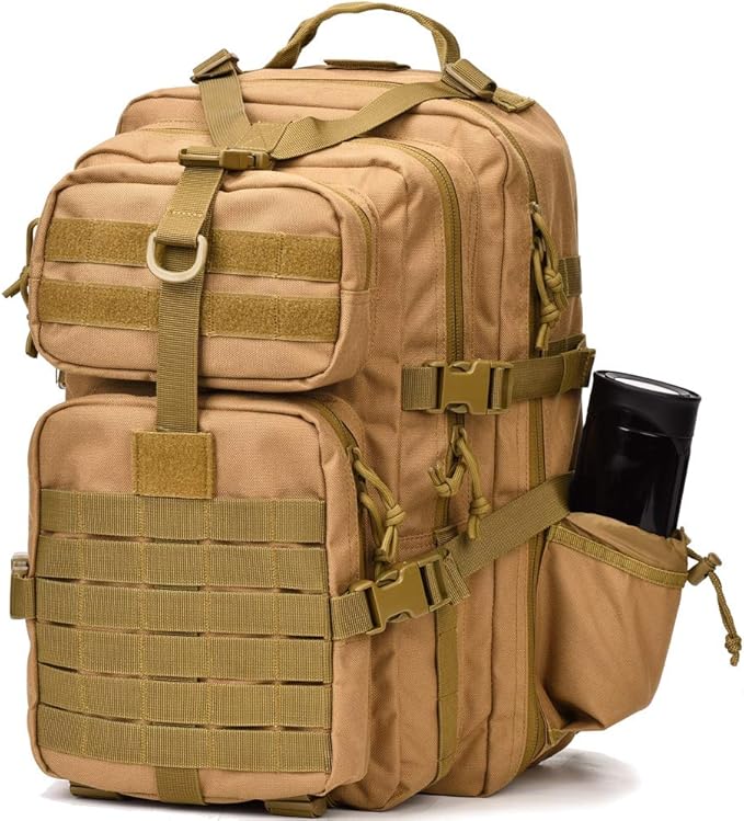 Military Tactical Backpack Small 3 Day Assault Pack Army Molle Bag Backpacks Brown