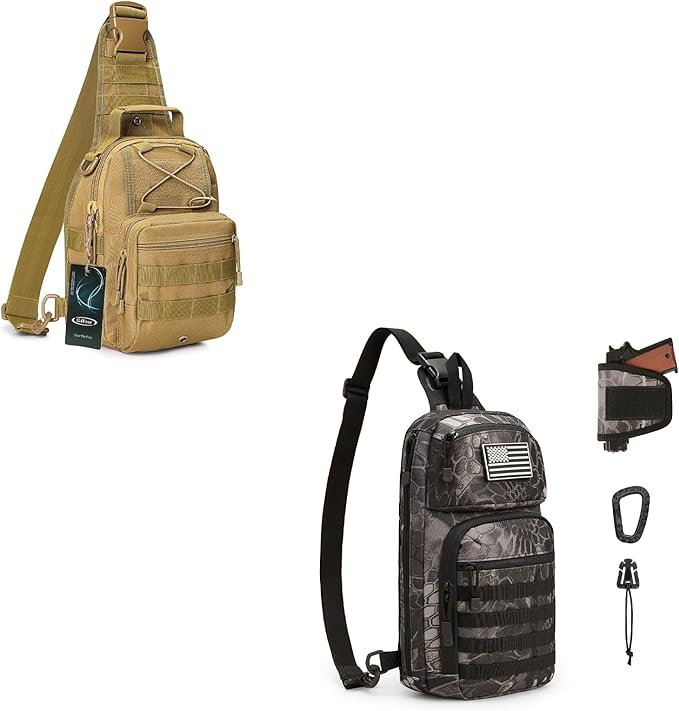 G4Free Outdoor Tactical Bag Backpack and 10L Tactical EDC Sling Bag Backpack