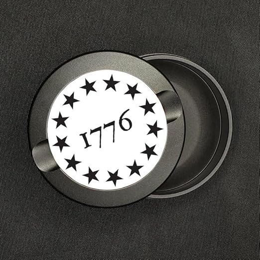 Brotherhood Metal Zyn Container | Metal Zyn Holder | Zyn Metal Can | Metal Container for Zyn Holder | Metal Zyn Pouch Cans | Betsy Ross Stars 1776 | Metal Zyn Pouch | Betsy Ross Stars Black and White