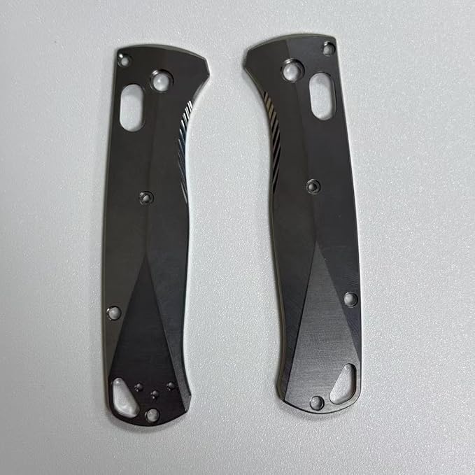 1 Pair Custom Titanium Alloy Scales Handle Replacement Fits for Bugout 535 DIY Making Accessory
