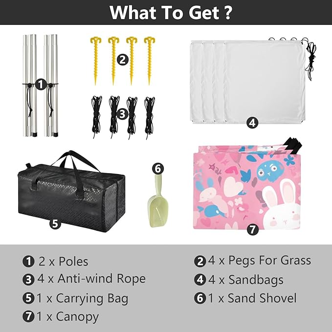 Pink Glittering Beach Tent UPF50+ Protection Waterproof Sun Shelter with Sand Shovel Sandbags for Camping Picnics Backyard &amp Fishing