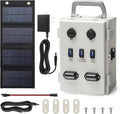 The Charger | TXL Hunting Blind Accessories 12 Volt Charging Port System with 12.8V 10AH Battery USB Ports LED Lights Cigarette Lighter Socket Solar Panel Connectors &amp Weather-Resistant Housi