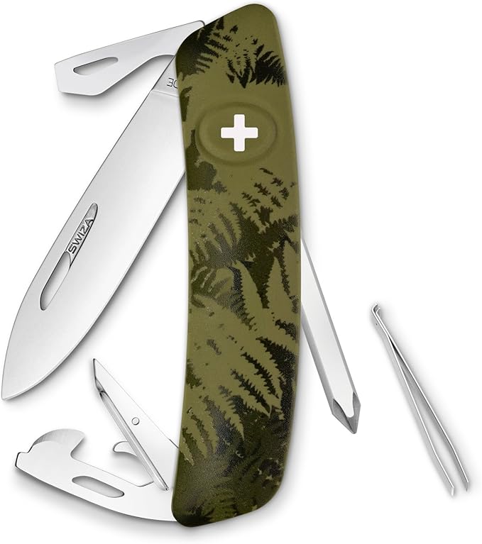 Swiza KNI.0040.2050 C04 Button Lock Green Camo