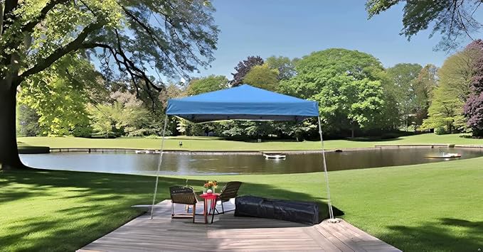 Impact Canopy 040000003 Slant Leg Canopy 10' x 10' Blue-No Sidewall