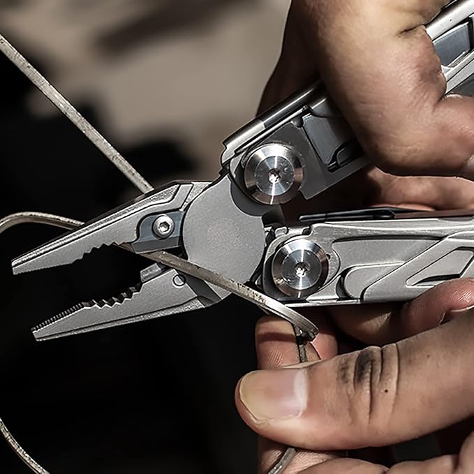 17-In-1 Multitool with Safety Locking 420 Stainless Steel Multitool Pliers Bottle Opener with Sheath for Outdoor Survival Camping Hunting and Hiking