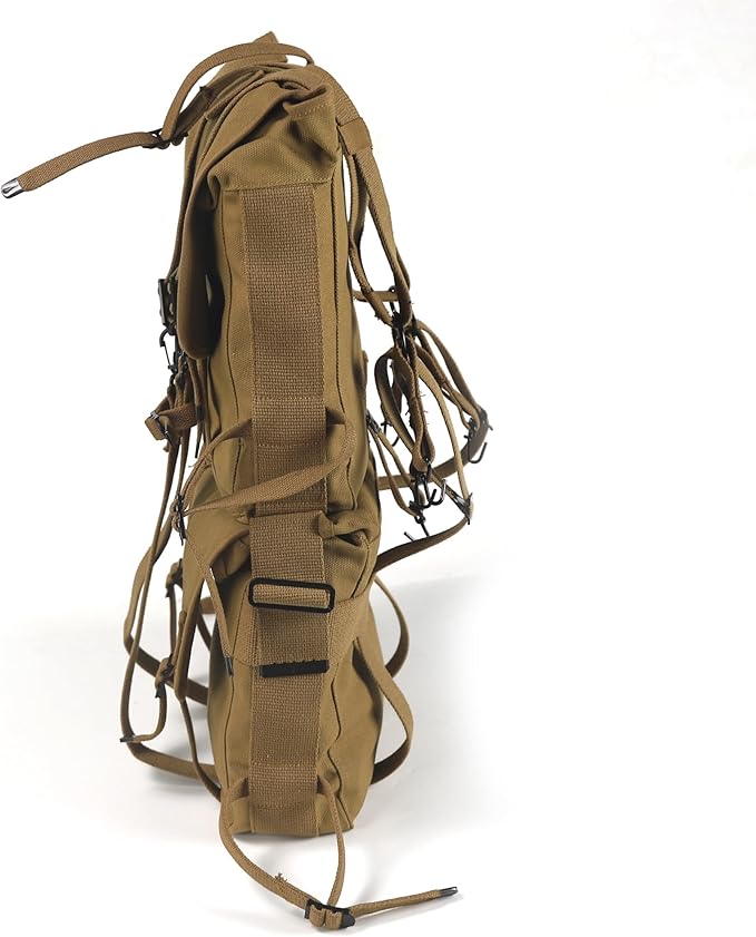 ANQIAO WW2 US M1941 Haversack Backpack Bundle Full Set Reproduction Knapsack with Straps Cotton Canvas