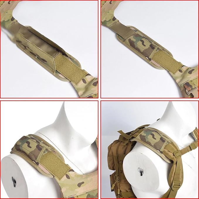 Tactical Shoulder Strap Cushion Pads Vest Backpack Bag Strap Pad Damping Protect Multi-Purpose Shoulder Pads