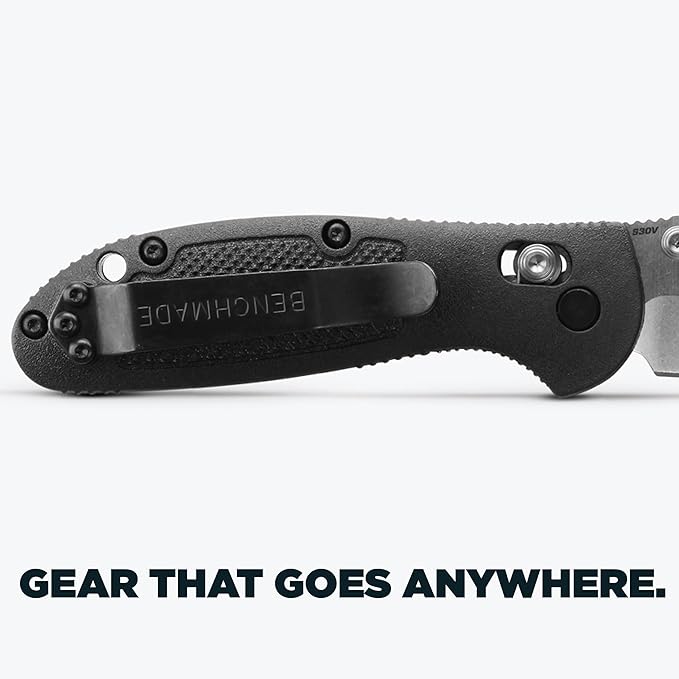 Benchmade Mini Griptilian Knife Drop-Point Blade Made EDC Manual Finish 556 Handle