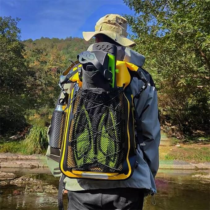 Generic Waterproof Backpack Kayak Dry Bag Backpack Waterproof 30L Lightweight Roll Top Dry Bag for Boating Surfing Camping (Yellow30L)