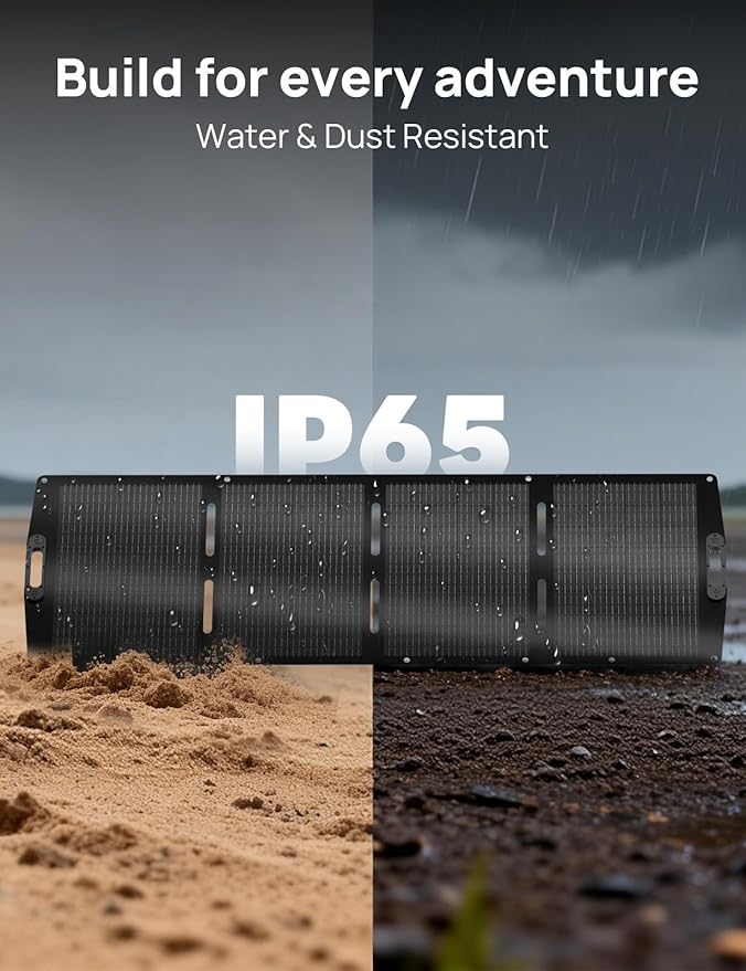 ECO-WORTHY 200W Portable Solar Panel for Power StationsIP65 Waterproof &amp Lightweight with Adjustable Kickstand23% High Efficiency Foldable Solar Panel for Outdoor RV Camping Off Grid Emergency