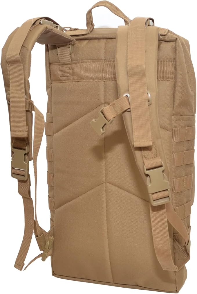 Tactical Backpack Range Bag Hydration Water Bladder Outlet Magazine Pouches 5 Compartment for Range Bag Bug Out Hiking (Beige)