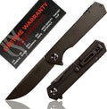 Firebird Ganzo FH13-SS Folding Pocket Knife 3.4 D2 Steel Blade All Steel Handle with Clip Outdoor Camping EDC Utility Pocket Knife (Titan Dark grey)