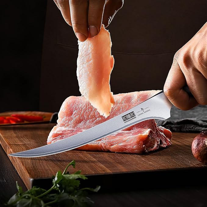 HOSHANHO Fillet Knife 9 Inch Super Sharp Boning Knife in High Carbon Stainless Steel Professional Japanese Fish Knives for Meat Poultry Cutting