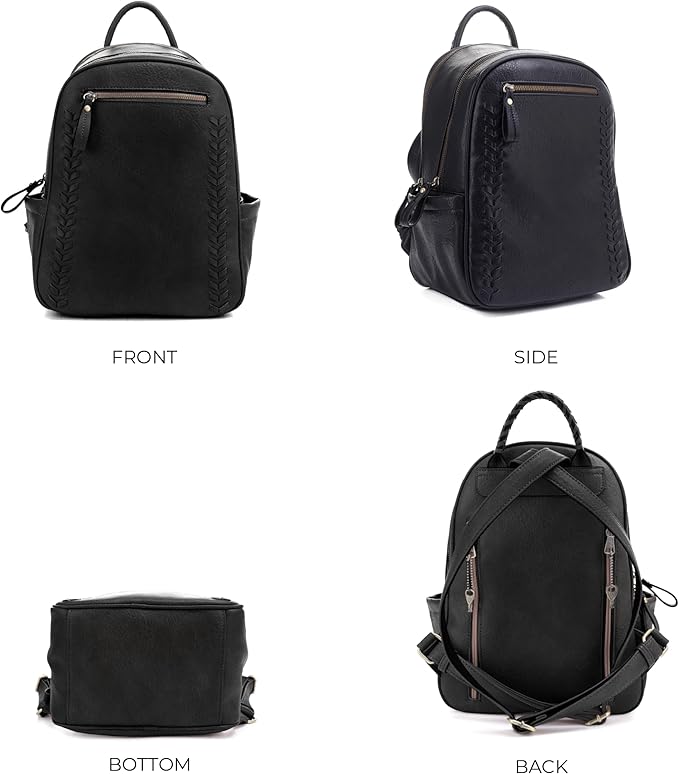 JESSIE &amp JAMES Women's Large Multi Compartments Fashion Concealed Carry Backpack|BK