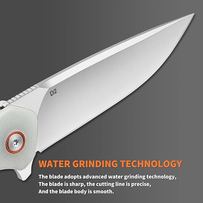 Pocket for Men Knife D2 Steel &amp G10 Handle 3.54 Blade Length Pocket Knives With Clip &amp Folding Knives - EDC Camping Fishing Outdoor Jade