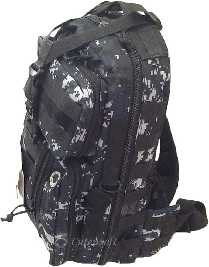18 1200cu. in. Tactical Sling Shoulder Hiking Backpack TL318 DMBK Digital Camouflage