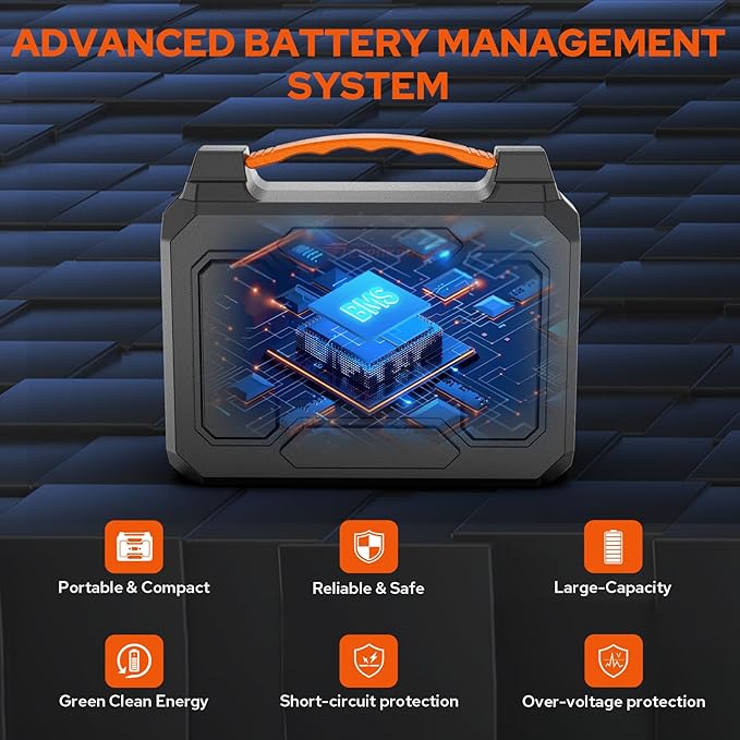 ZeroKor Portable Power Station 100W Power Pack with AC Outlet Portable Solar Generator 146Wh External Battery with DC USB C QC3.0 for Smart Devices Camping Home RV VanLife(without Solar Panel)
