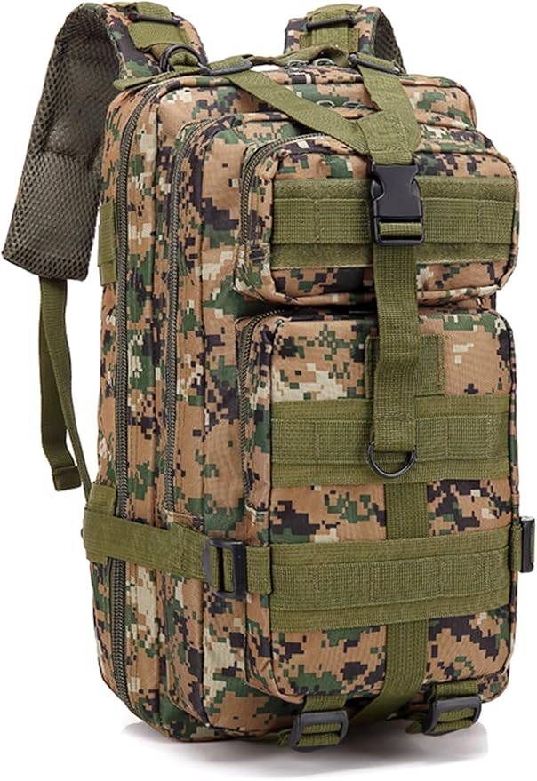 Men's 35L Hiking Backpack Oxford Cloth Outdoor Tactical Rucksack Large Capacity Camping Travel Daypack Duffel Bag (H/Multicolor)