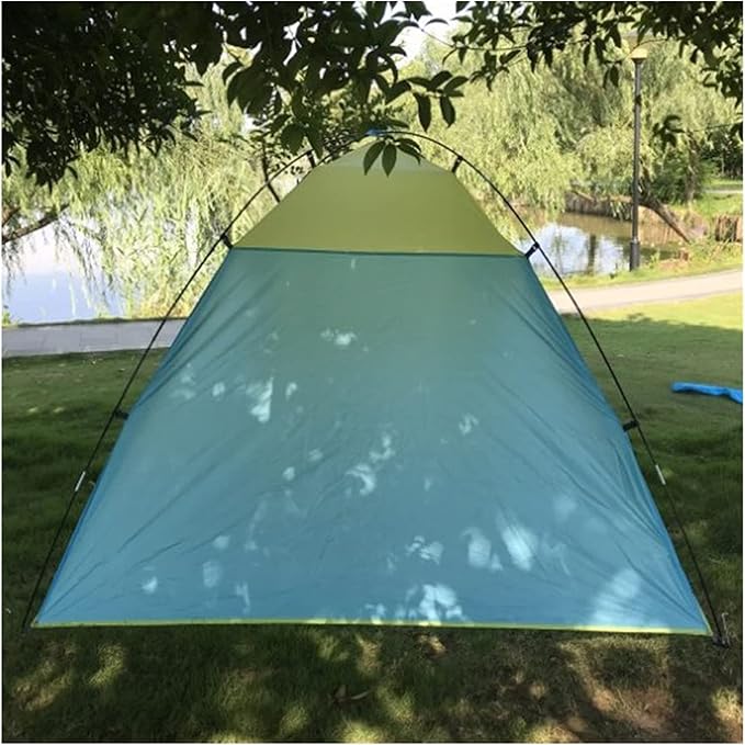 Assembled Beach Tent Portable Triangle Sun Shade Shelter Camping Canopy Open Beach Awning for Backpacking Hiking &amp Outdoor