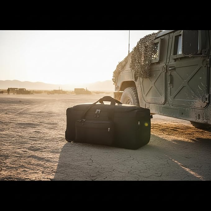 Code Alpha Mini Monster Wheeled Deployment Bag Black – Rolling Tactical Gear Bag with Dividers &amp Backpack Carry