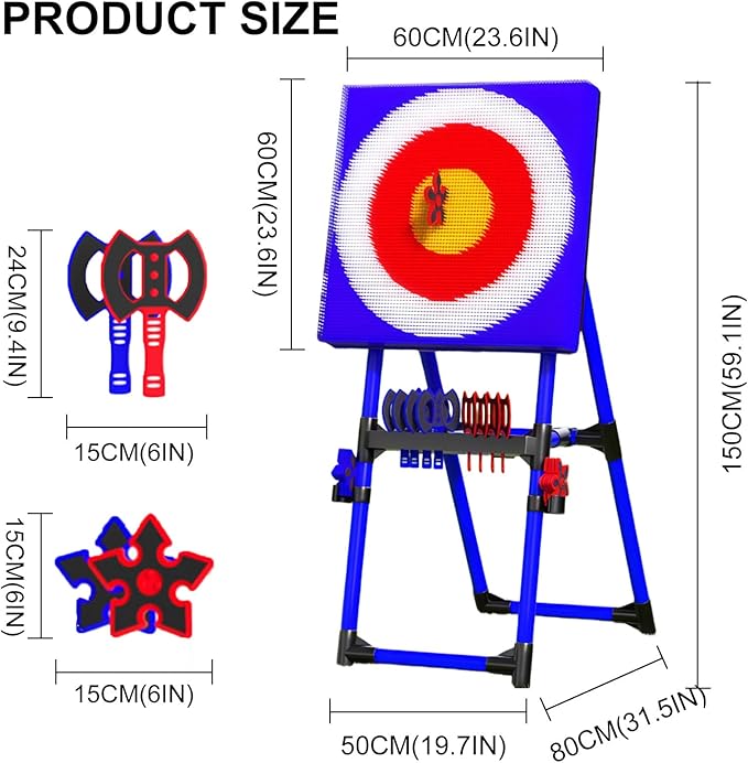 Safe Bristle Target Set Backyard Axe Throwing Game Axe Throwing Game for Backyard Indoor &ampOutdoorYard Games Lightweight &amp Portable for Camping