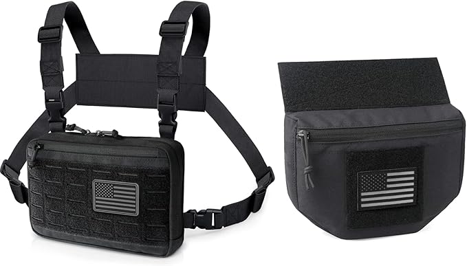 WYNEX Tactical Molle Chest Pouch Chest Rig Drop Pouch Sub Abdominal Carrying