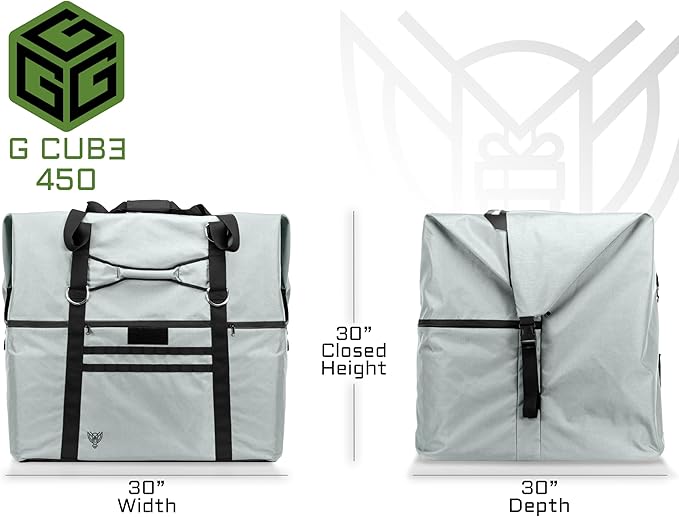 Xtreme Sight Line ~ G CUBƎ 450 Faraday Bag for Large Generators and Electronics ~ Protects Against EMP/CME/EMF/RF ~ Diamond Form Farday Lined Interior ~ Silver